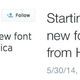 Gotham on the left, Helvetica on the right.